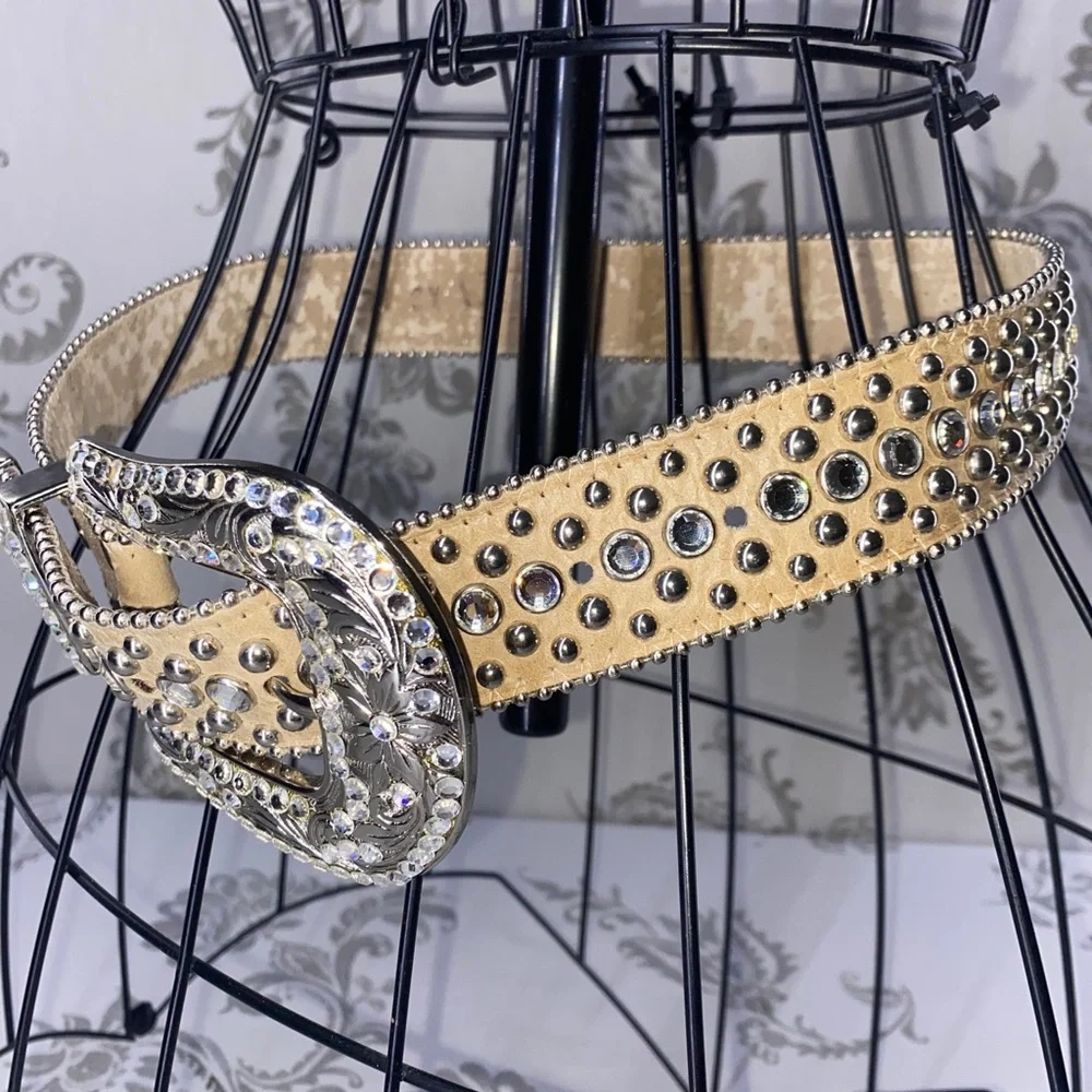 b.b. Simon‎ Vintage Belt Crystal Swarovski Size Small 28